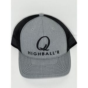 Q Highball'r trucker style grey and black hat Richardson snap back